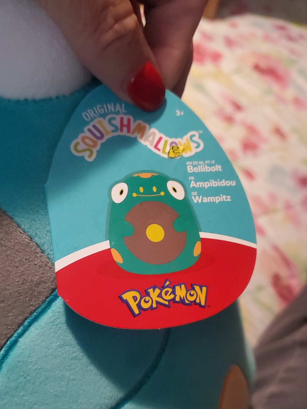 Squishmallows Pokémon Bellibolt Plush - Teal, Brown & Yellow